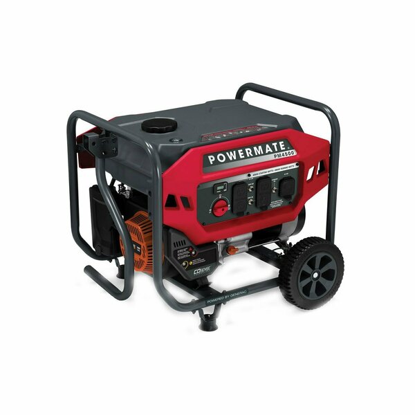 Generac Portable Generator, 3,600 W Rated, 4,500 W Surge, Recoil Start, 120V AC, 30 A P0081200